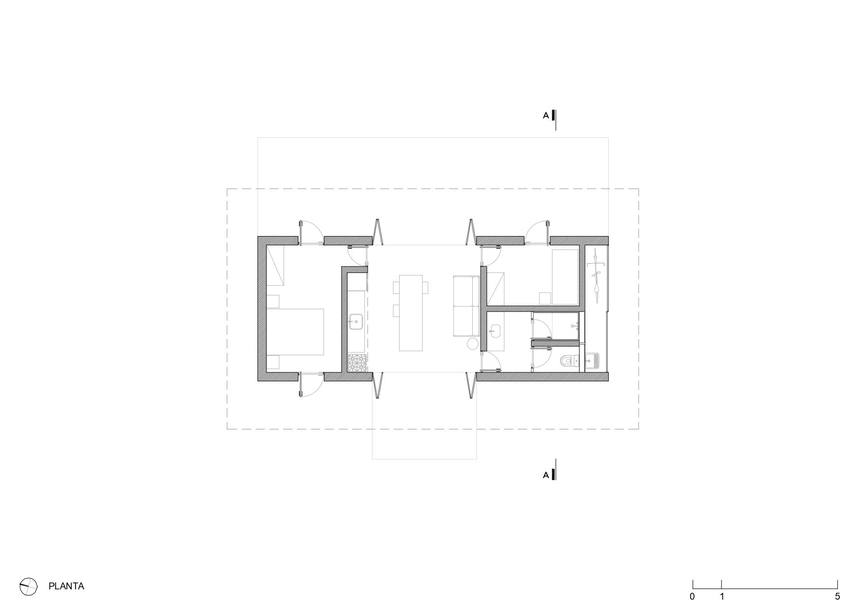 Plan drawing of Guararema House