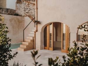 Exterior facade view from courtyard