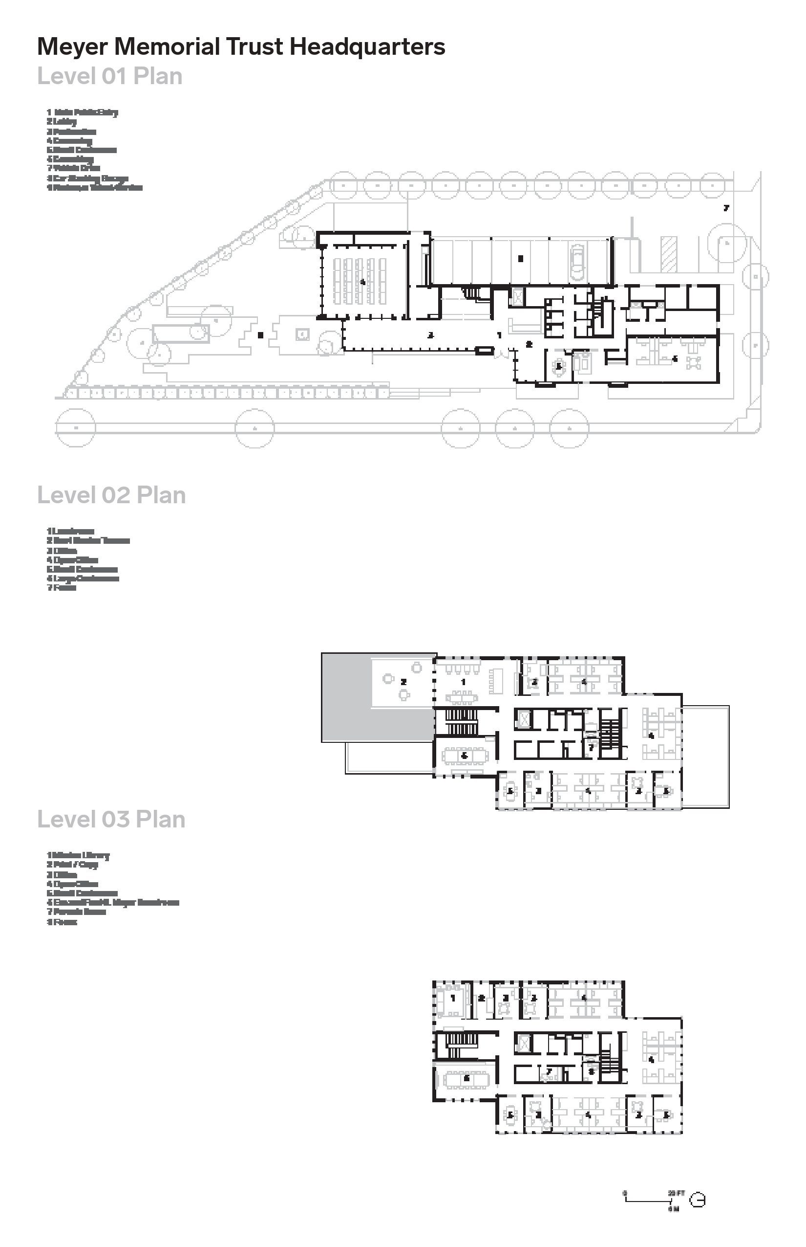 Floorplan drawings of Meyer Memorial Trust