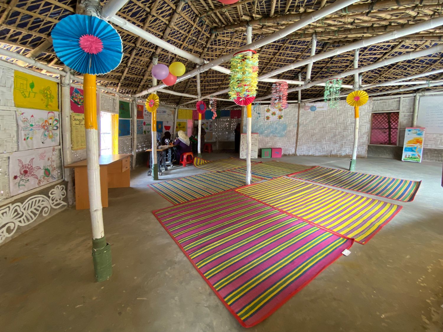 Interior room of Safe Space for Rohingya Women & Girls