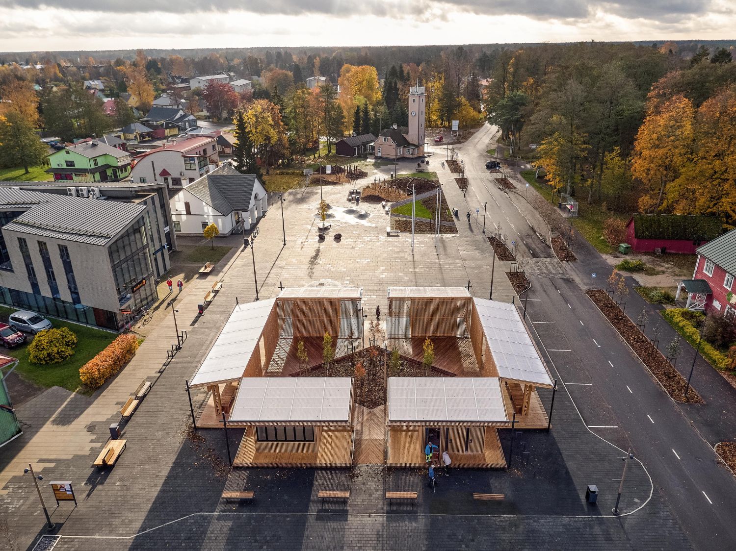 Aerial view of Kärdla City Pavilion