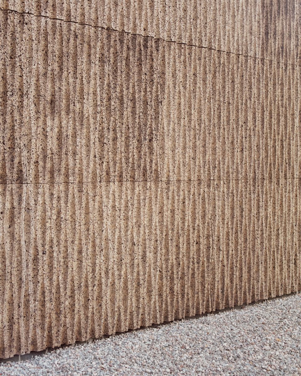Detail of the exterior wall of the house