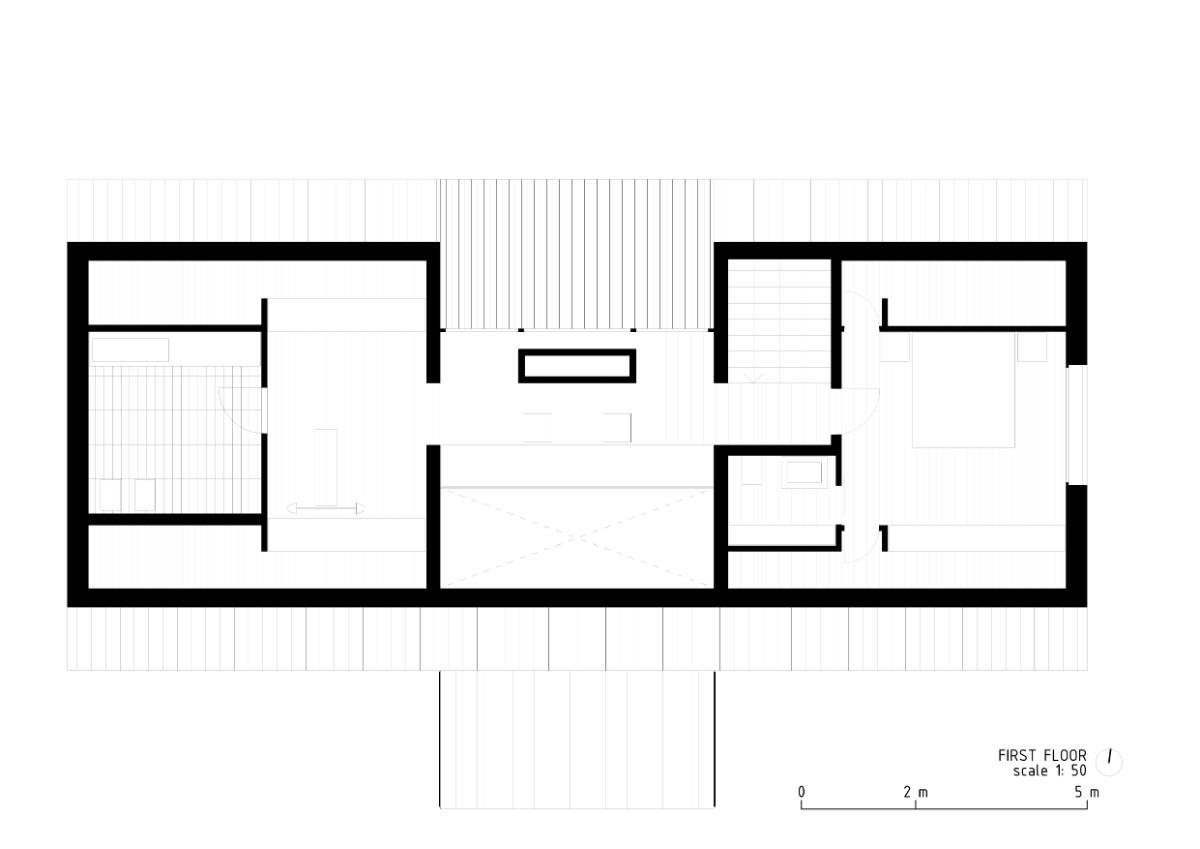 First floor plan drawing of a house